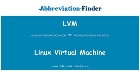 lvm abbreviation|lvm definition.